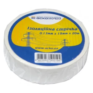 Изоляционная лента АСКО 0,13*19мм 20м белая