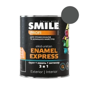 Краска молотковая 3 в 1 SMILE EXPRESS 2,0л серая