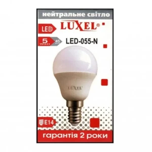 Лампа LED LUXEL Е14 5Вт 055-N 4100К