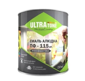 Эмаль алкидная ДНЕПР-КОНТАКТ ULTRAtone ПФ-115 черный 2,8 кг