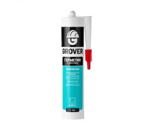 Герметик силиконовый GROVER S100 санитарный белый 300мл