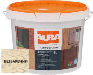 Лазурь для дерева AURA ColorWood 9л бесцветный