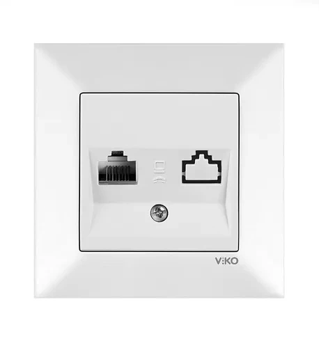 Розетка TF VIKO Meridian 1-я белая Розетка TF VIKO Meridian 1-я белая