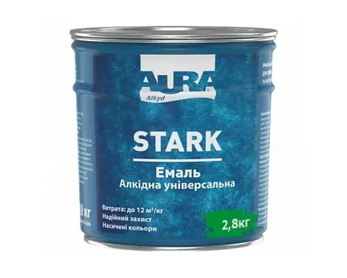 Эмаль алкидная универсальная AURA STARK светло-зеленая 2,8 кг Эмаль алкидная универсальная AURA STARK светло-зеленая 2,8 кг