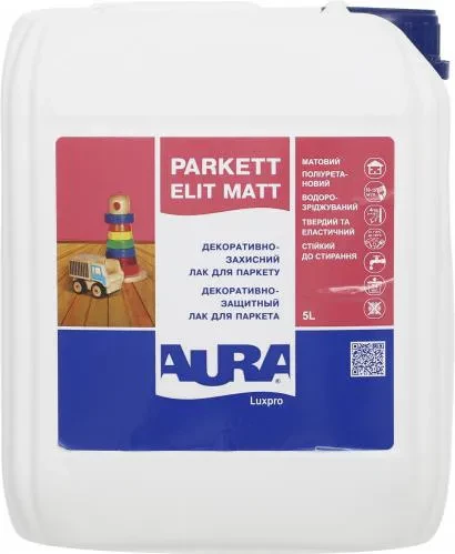 Лак AURA Luxpro Parkett паркетный 5л акриловый полуматовый Лак AURA Luxpro Parkett паркетный 5л акриловый полуматовый
