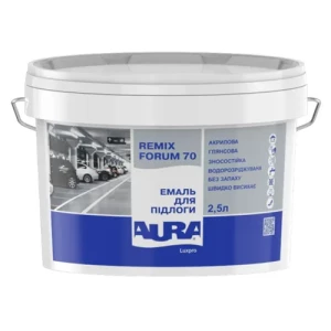 Эмаль напольная AURA Luxpro Remix Forum 70 белая 2,5л