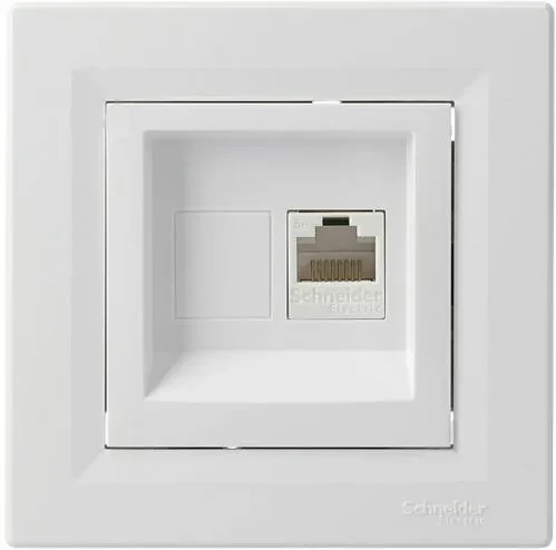 Розетка SCHNEIDER Asfora RJ45 UTP компьютерная белая