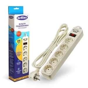 Фильтр сетевой SVITTEX 1.5м 10А 2.2кВт SV-022