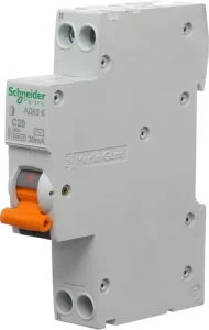 Дифференциальный автомат SCHNEIDER ELECTRIC АД 63 К 1+N 20A 30м AC 12523