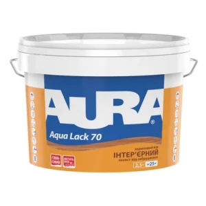 Лак AURA Aqua Lack 70 интерьерный глянцевый 2,5л.