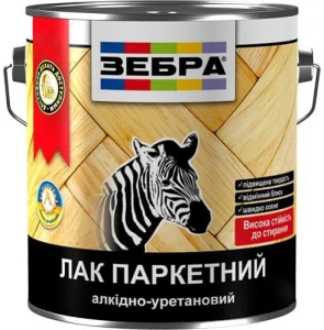 Лак ZEBRA паркетный 2,5 кг прозрачный.