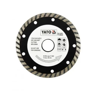 Диск алмазный YATO 125*8,0*22,2мм Turbo по гресу, керамике YT-6023