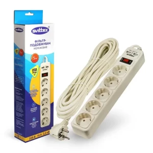 Фильтр сетевой SVITTEX 5м 10А 2.2кВт SV-025
