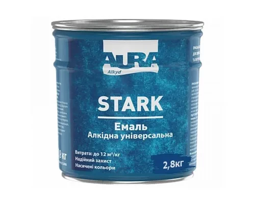 Эмаль алкидная универсальная AURA STARK синяя 2,8 кг Эмаль алкидная универсальная AURA STARK синяя 2,8 кг