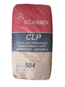 Штукатурка цементно-известковая SCANMIX 504 25кг