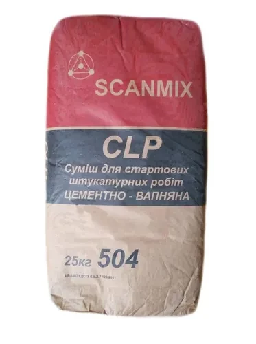 Штукатурка цементно-известковая SCANMIX 504 25кг Штукатурка цементно-известковая SCANMIX 504 25кг