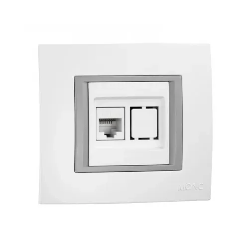 Компьютерная розетка. белый (RJ45 CAT 6) Mono Electric MONTE 105-010104-125, арт. 17911 (шт.) Компьютерная розетка. белый (RJ45 CAT 6) Mono Electric MONTE 105-010104-125, арт. 17911 (шт.)