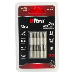 Бита Sigma Ultra SL3*25мм блистер 10шт 4014502