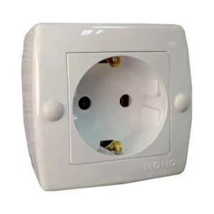 Розетка 1-я с/с белый Mono Electric OCTANS IP20 104-010107-117