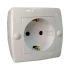 Розетка 1-я с/с белый Mono Electric OCTANS IP20 104-010107-117