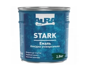 Эмаль алкидная универсальная AURA STARK темно-зеленая 2,8 кг
