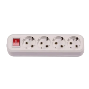 Колодка LUXEL 4-я из заземл. с преп. 7251