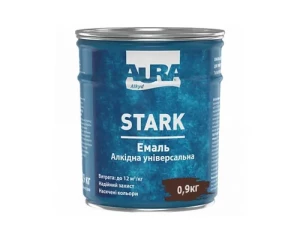 Эмаль алкидная универсальная AURA STARK темно-коричневая 0,9 кг