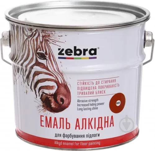 Эмаль напольная ZEBRA ПФ-266 2,8кг 84 красно-коричневая Эмаль напольная ZEBRA ПФ-266 2,8кг 84 красно-коричневая