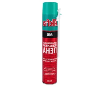 Пена монтажная ручная AKFIX 805 50л 750мл 850г