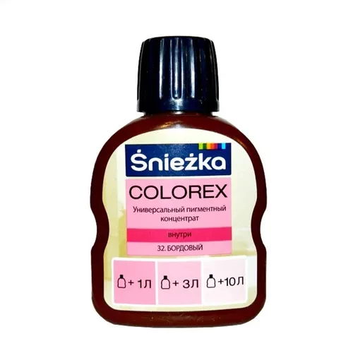 Краситель SNIEZKA Colorex 100мл 32 бордовый Краситель SNIEZKA Colorex 100мл 32 бордовый