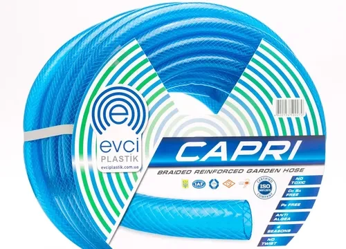 Шланг поливочный "CAPRI"1/2 ПВХ армированный 3-слойный темно-синий Шланг поливочный "CAPRI"1/2 ПВХ армированный 3-слойный темно-синий
