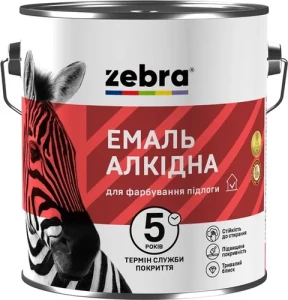 Эмаль напольная ZEBRA ПФ-266 2,8кг 87 красно-коричневая
