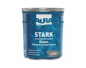 Эмаль алкидная универсальная AURA STARK темно-серая 0,9 кг