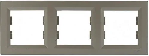 Рамка SCHNEIDER Asfora 3-я горизонтальная бронза Рамка SCHNEIDER Asfora 3-я горизонтальная бронза