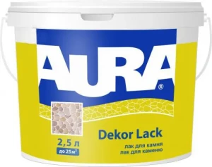 Лак для камня AURA Dekor Lack 2,5л акриловый фасадный полуглянец
