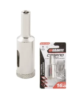 Сверло по стеклу и плитке трубчатое GRANITE 16мм 2-01-216