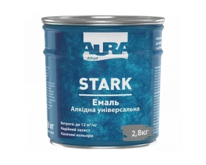 Эмаль алкидная универсальная AURA STARK темно-серая 2,8 кг