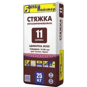 Стяжка для пола БУДМАЙСТЕР Доливка-11 25кг армированная М-200