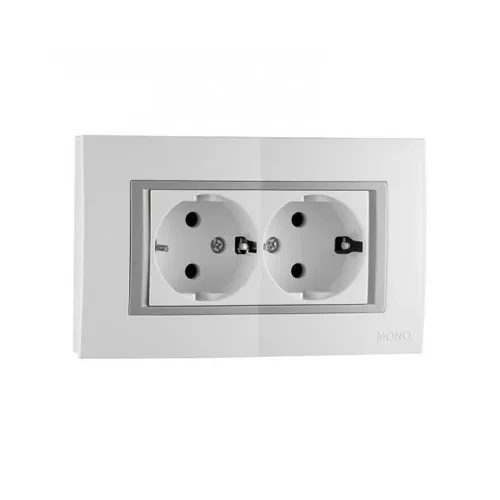 Розетка 2-я с/с со вставкой белый Mono Electric MONTE 105-010110-120, арт. 17916 (шт.) Розетка 2-я с/с со вставкой белый Mono Electric MONTE 105-010110-120, арт. 17916 (шт.)