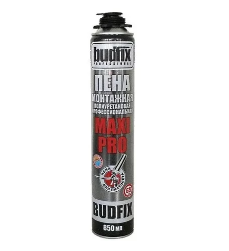 Пена монтажная BUDFIX MAXI PRO профессиональная 850мл Пена монтажная BUDFIX MAXI PRO профессиональная 850мл