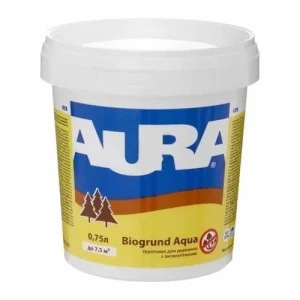 Грунт AURA Biogrund Aqua для древесины 0,75л с антисептиками.