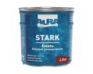 Эмаль алкидная универсальная AURA STARK темно-вишневая 2,8 кг