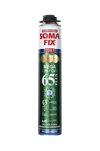 Пена монтажная SOMA FIX MEGA 65 PLUS S997 850мл зима Пена монтажная SOMA FIX MEGA 65 PLUS S997 850мл зима