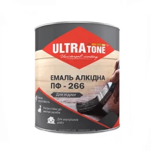 Эмаль алкидная для пола ДНЕПР-КОНТАКТ ULTRAtone ПФ-266 красно-коричневая 0,9 кг