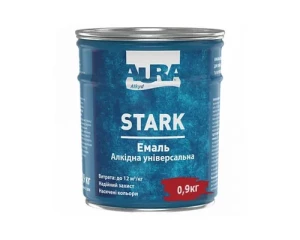 Эмаль алкидная универсальная AURA STARK красная 0,9 кг