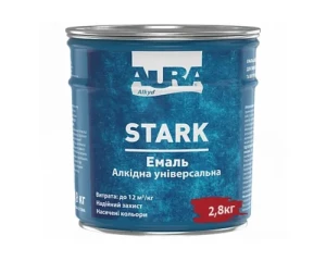 Эмаль алкидная универсальная AURA STARK красная 2,8 кг