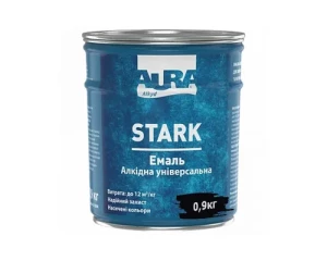 Эмаль алкидная универсальная AURA STARK черная 0,9 кг