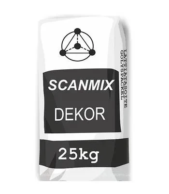 Штукатурка декоративная SCANMIX DEKOR короед 25кг белая Штукатурка декоративная SCANMIX DEKOR короед 25кг белая
