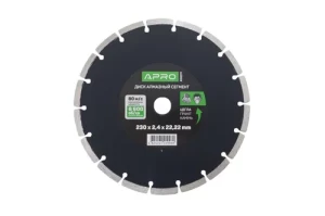 Диск алмазный по бетону APRO 230мм сегмент 830011
