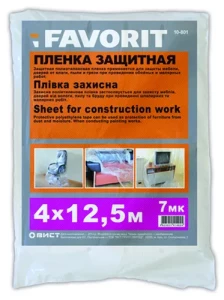 Пленка защитная FAVORIT 4*5м 7мк 10-800